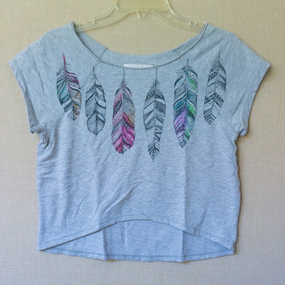 Aeropostale Feather Grey Crop Top